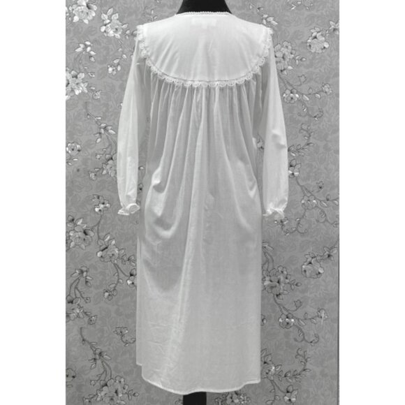 SoieRose 100% Cotton Victorian – Long Sleeve White Vintage Sleepwear SR-1208 - Picture 7 of 9